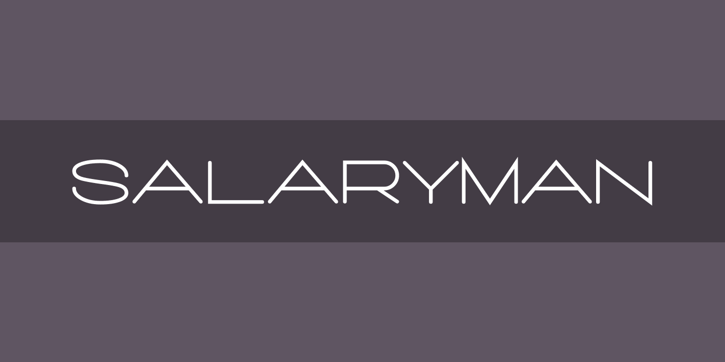 Пример шрифта Salaryman Regular